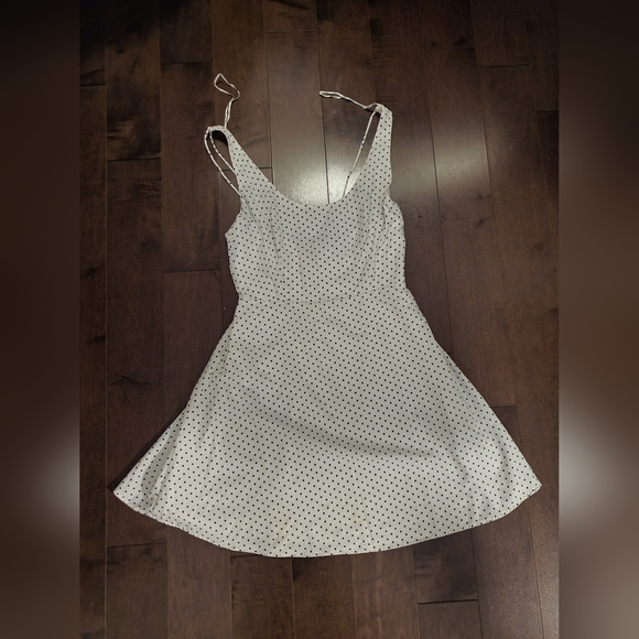 Zara Black and White Print Polka Dot Dress NEW - Picture 1 of 2